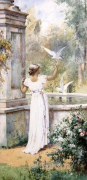 Artworks by 350 Famous Artists Painting - Her Pets Alfred Glendening JR